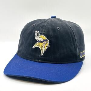 Vintage 90s Minnesota Vikings Hat Cap SnapBack Logo Athletic Twill Plain Logo
